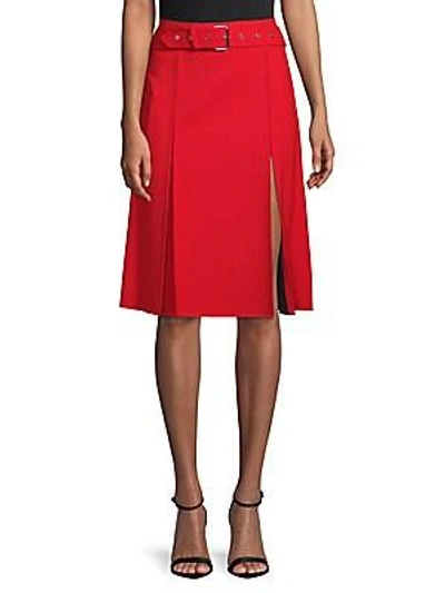 Shop Helmut Lang Pleated Kilt Skirt In Amaryliss