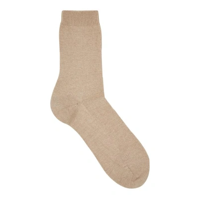 Shop Falke Cosy Camel Wool-blend Socks