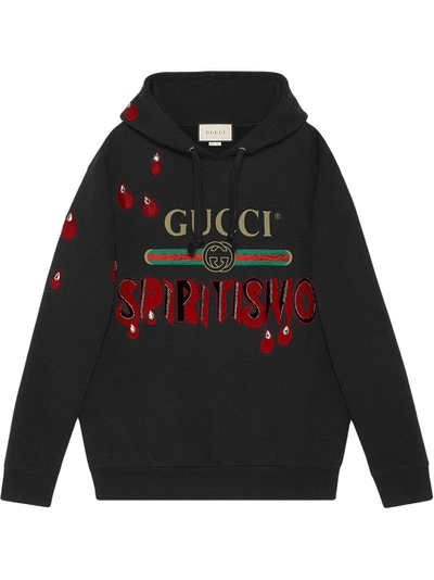 Shop Gucci Logo "spiritismo" Sweatshirt - Black