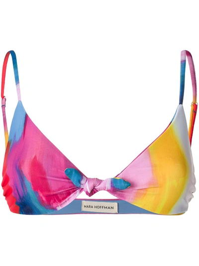 Shop Mara Hoffman Carla Bikini Top In Multicolour