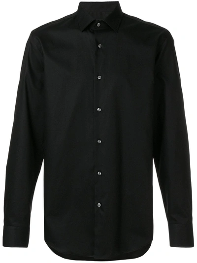 Shop Hugo Boss Plain Shirt In Black