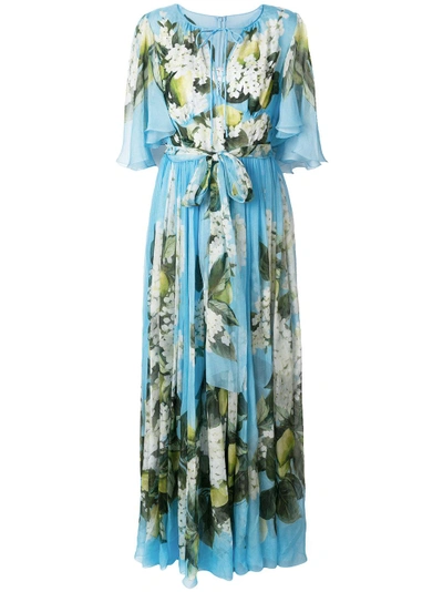 Shop Dolce & Gabbana Floral Print Maxi Dress