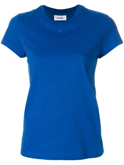 Shop Courrèges Printed T-shirt - Blue