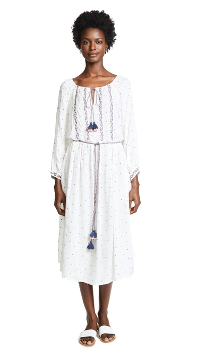 Shop Velvet Isilda Embroidered Dress In Multi