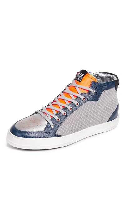 P448 High Top Tech Mesh Sneakers In Grey Tec