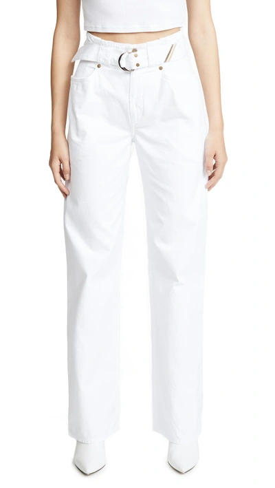 Shop Jean Atelier Cinch Trouser Jeans In White