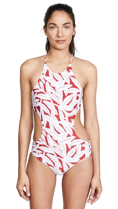 Shop Whit Sail Swimsuit In Red Print