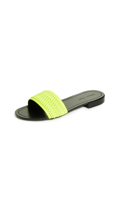 Shop Kendall + Kylie Kennedy Slides In Fluo Yellow