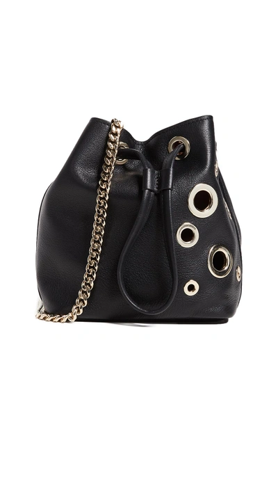 Shop Maison Boinet Grommet Bucket Bag In Black