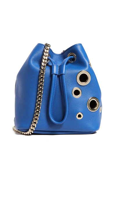 Shop Maison Boinet Grommet Bucket Bag In Electric Blue