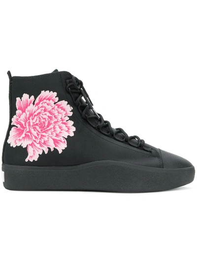 Shop Y-3 X James Harden  Floral Hi-top Sneakers In Black