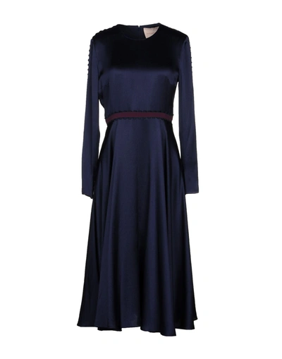 Shop Roksanda Midi Dress In Dark Blue