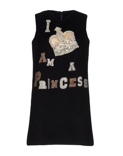 Shop Dolce & Gabbana Short Dresses In Black