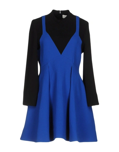 Shop Victoria Victoria Beckham Short Dress In Blue