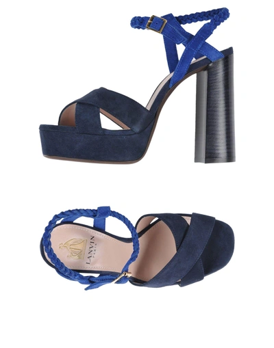 Shop Lanvin Sandals In Blue