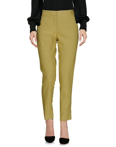 Shop Teresa Dainelli Casual Pants In Acid Green