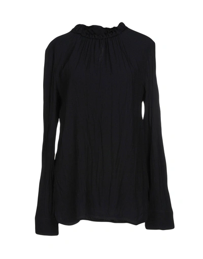 Shop Marni Blouses In Dark Blue