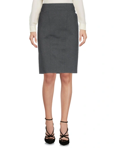 Shop Donna Karan 3/4 Length Skirts In Steel Grey