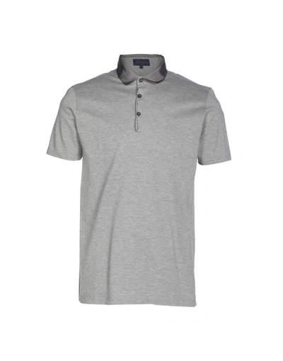 Shop Lanvin Polo Shirts In Grey