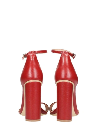 Shop Schutz Red Calf Leather Sandals
