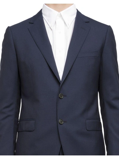 Shop Lanvin Blue Wool Suit
