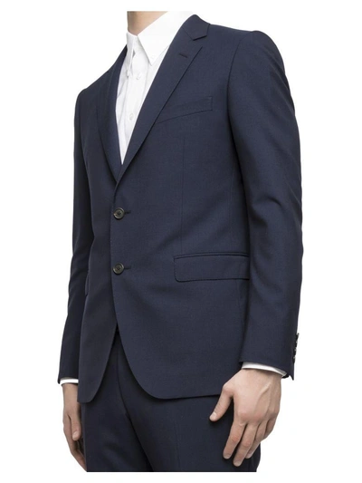 Shop Lanvin Blue Wool Suit