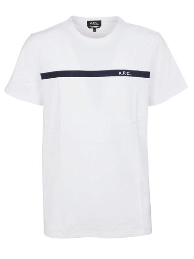 Shop A.p.c. Logo Print T-shirt In Blanc