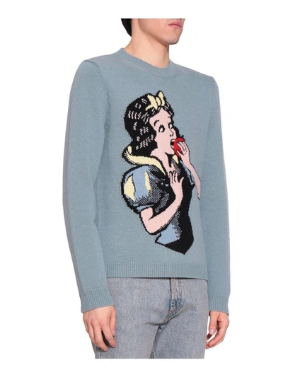 Shop Gucci Wool Sno White Sweater In Azzurro