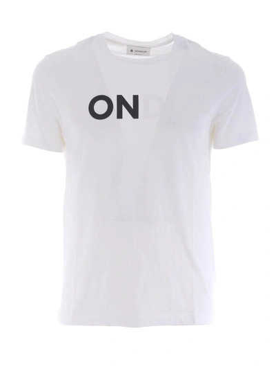 Shop Dondup Logo Print T-shirt In Bianco