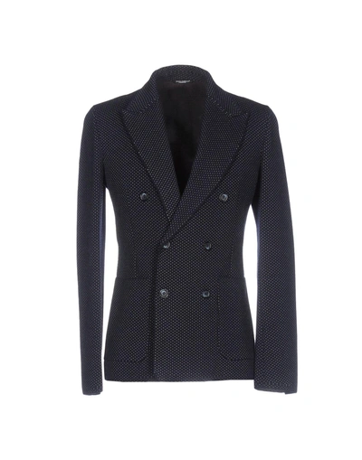 Shop Dolce & Gabbana Suit Jackets In Dark Blue