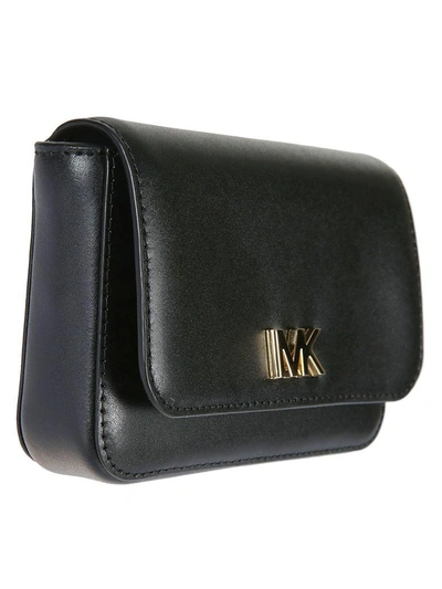 Shop Michael Kors Logo Plaque Belt Bag In Black