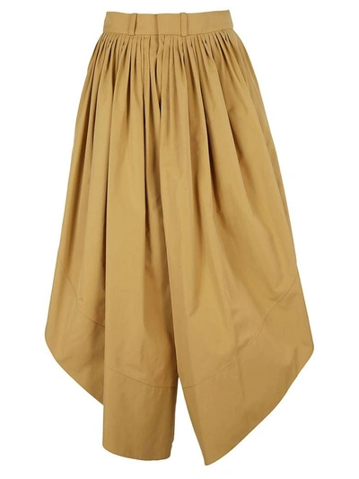 Shop Chloé Cropped Trousers In Jungle Brown