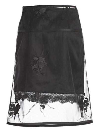 Shop Helmut Lang Skirt In P Black