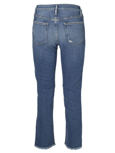 Shop Frame Denim Straight Raw Edge Jeans