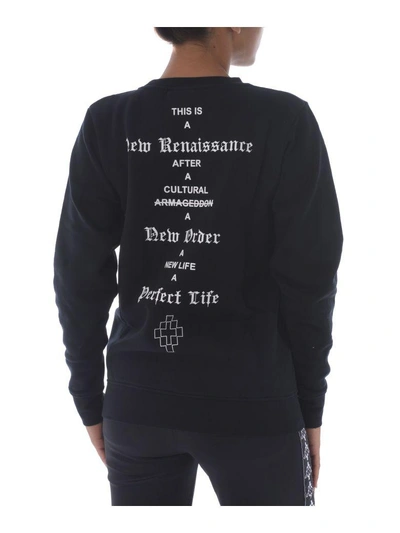 Shop Marcelo Burlon County Of Milan Mank Crewneck Sweatshirt In Nero