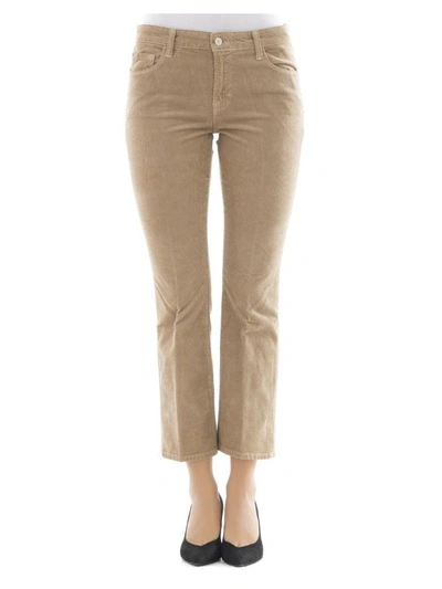 Shop J Brand Beige Velvet Pants