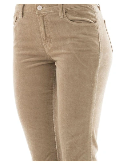 Shop J Brand Beige Velvet Pants