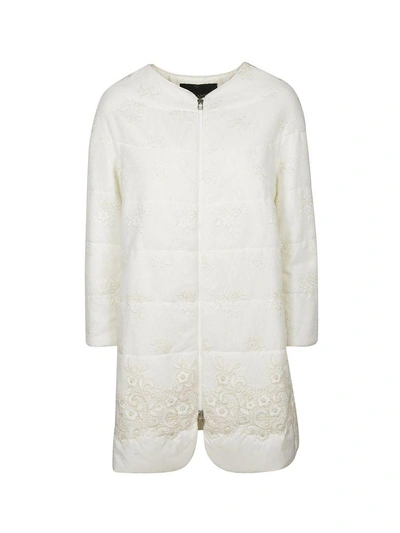 Shop Ermanno Scervino Padded Coat In White