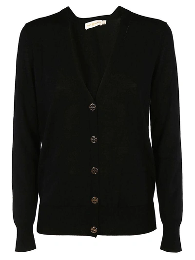 Shop Tory Burch Button Up Cardigan In Black