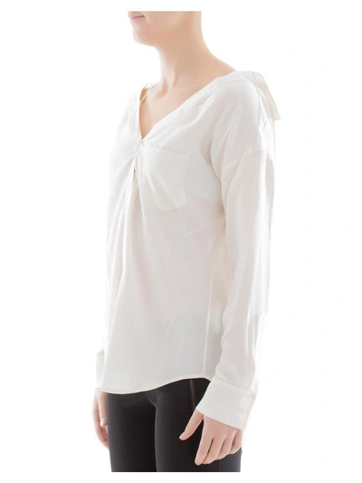 Shop Theory White Silk Shirt