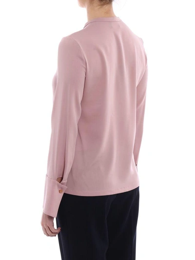 Shop Giorgio Armani Silk-crepe Shirt In Pink