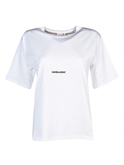 Shop Saint Laurent Boyfriend T-shirt In White