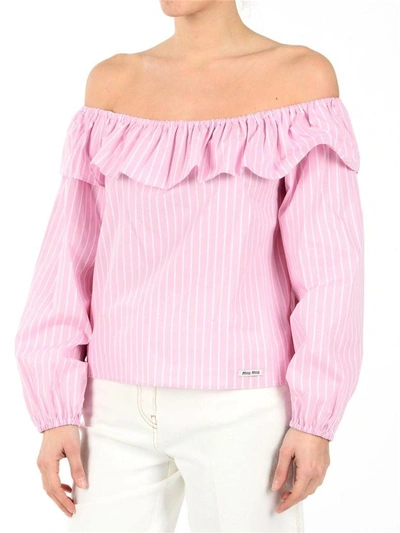 Shop Miu Miu Shirt In Pink