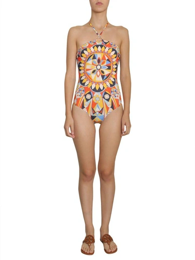 Shop Tory Burch One-piece Swimsuit In Multicolor