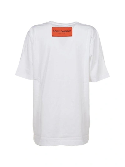 Shop Dolce & Gabbana Lamore E Bellezza T-shirt In Bianco Multicolor