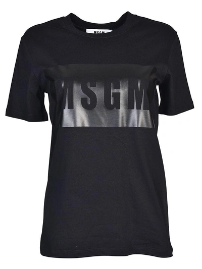 Shop Msgm Logo T-shirt In Nero