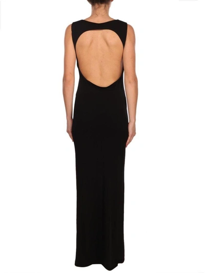 Shop Alberta Ferretti Viscose Dress In Black