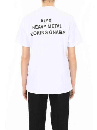 Shop Alyx Heavy Metal T-shirt In White (white)