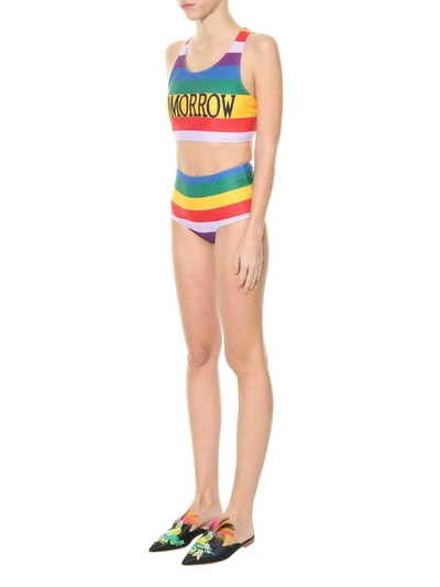 Shop Alberta Ferretti Two-piece Swimsuit Rainbow Week In Multi
