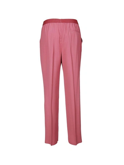 Shop Agnona Cady Crepe Trousers In Pink